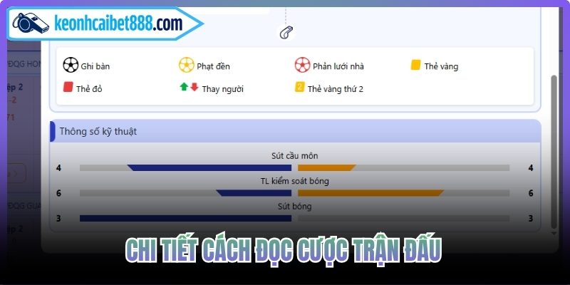 Chi tiết cách đọc cược trận đấu