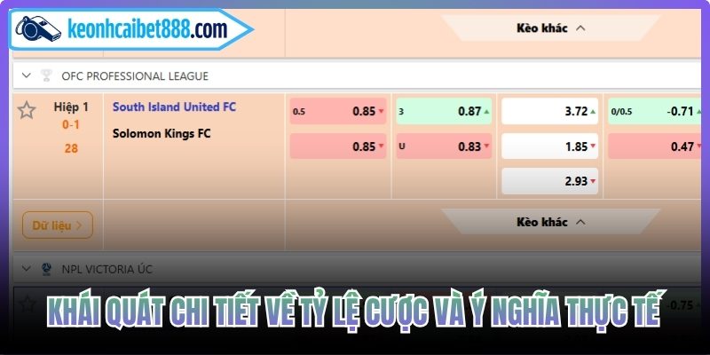 Khái quát chi tiết về tỷ lệ cược và ý nghĩa thực tế